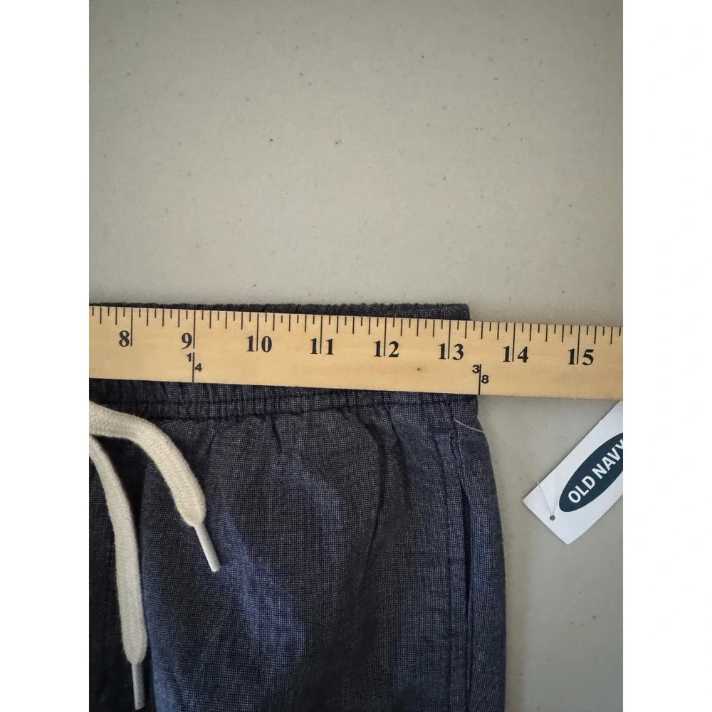 Old‎ Navy Shorts Boys XL 14-16 Blue Chambray Elastic Drawstring 100% Cotton